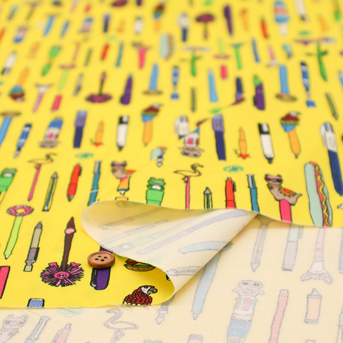USA Cotton - TIMELESS TREASURES - Various type of pens - nomura tailor
