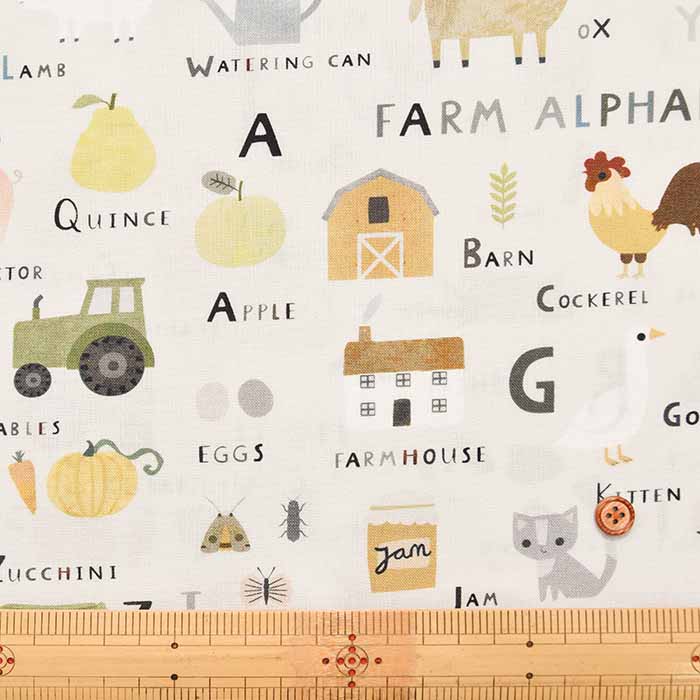 USA Cotton Timeless Treasures FARM ALPHABET - nomura tailor