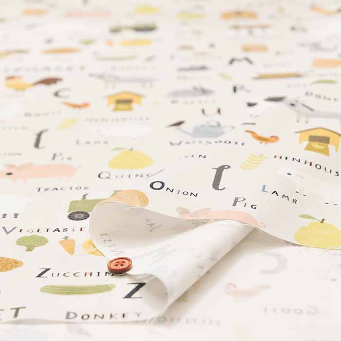 USA Cotton Timeless Treasures FARM ALPHABET - nomura tailor