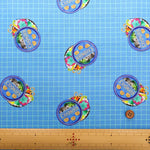 USA Cotton Printed Fabric TIMELESS TREASURE - Sewing Box Cookie Tin - nomura tailor