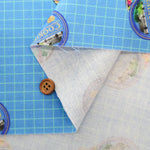USA Cotton Printed Fabric TIMELESS TREASURE - Sewing Box Cookie Tin - nomura tailor