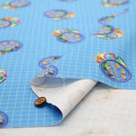 USA Cotton Printed Fabric TIMELESS TREASURE - Sewing Box Cookie Tin - nomura tailor