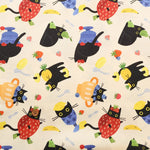 USA Cotton Printed Fabric TIMELESS TREASURE フルーツキャット - nomura tailor