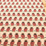 USA Cotton Printed Fabric TIMELESS TREASURE イチゴキャット - nomura tailor