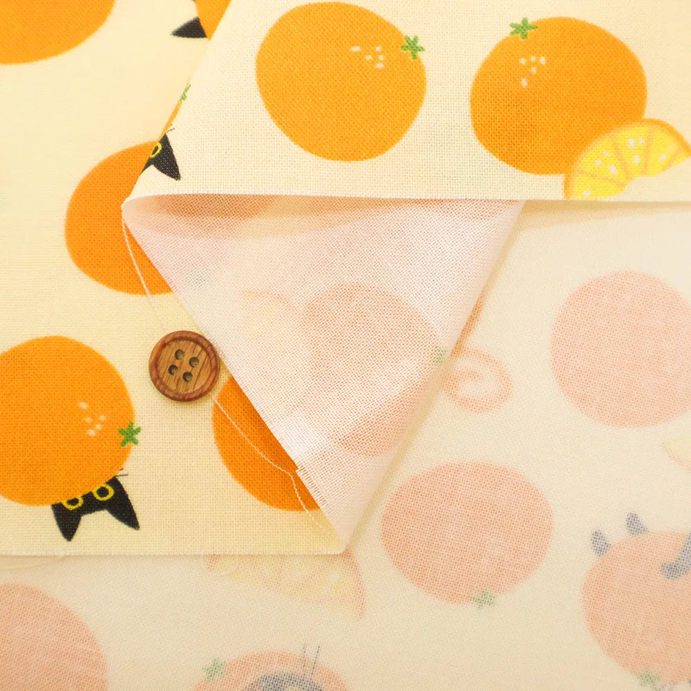 USA Cotton Printed Fabric TIMELESS TREASURE オレンジキャット - nomura tailor