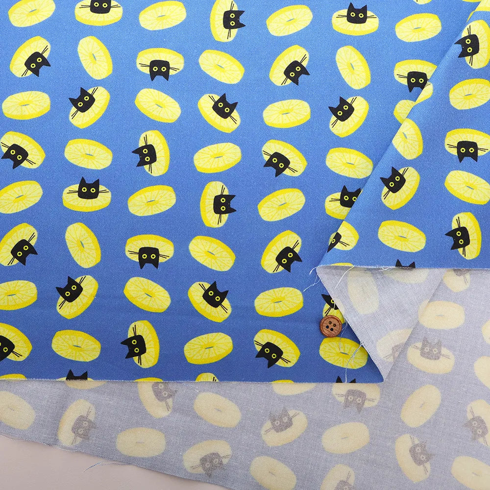 USA Cotton Printed Fabric TIMELESS TREASURE - Pine Cat - nomura tailor