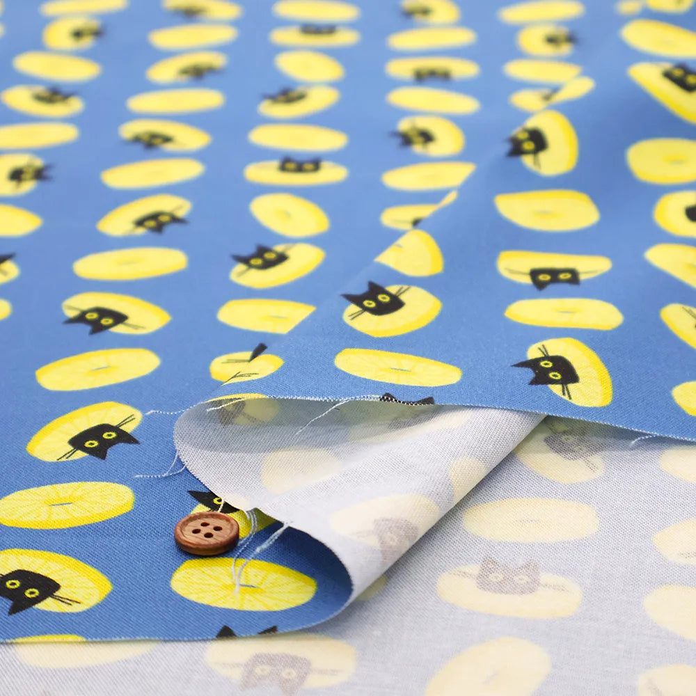 USA Cotton Printed Fabric TIMELESS TREASURE - Pine Cat - nomura tailor