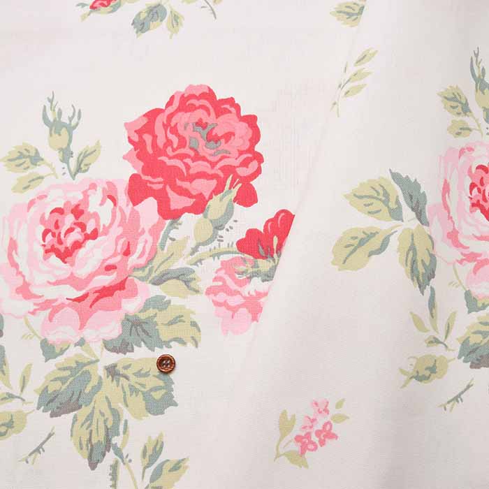 Cotton light canvas fabric ＜Antique Rose Pink> by Cath Kidston - nomura tailor