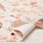 Cotton light canvas fabric <British Birds Pastel> by Cath Kidston - nomura tailor