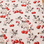 Cotton light canvas fabric <Cherry Sprig Red> by Cath Kidston - nomura tailor