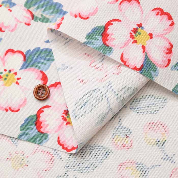 Cotton Light Canvas Fabric ＜Climbing Blossom Blush> by Cath Kidston - nomura tailor