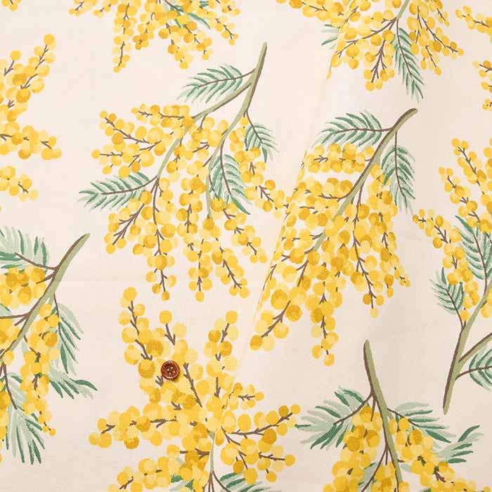 Cotton Light Canvas Fabric <Mimosa Flower Citrine by Cath Kidston - nomura tailor