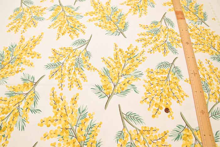 Cotton Light Canvas Fabric <Mimosa Flower Citrine by Cath Kidston - nomura tailor