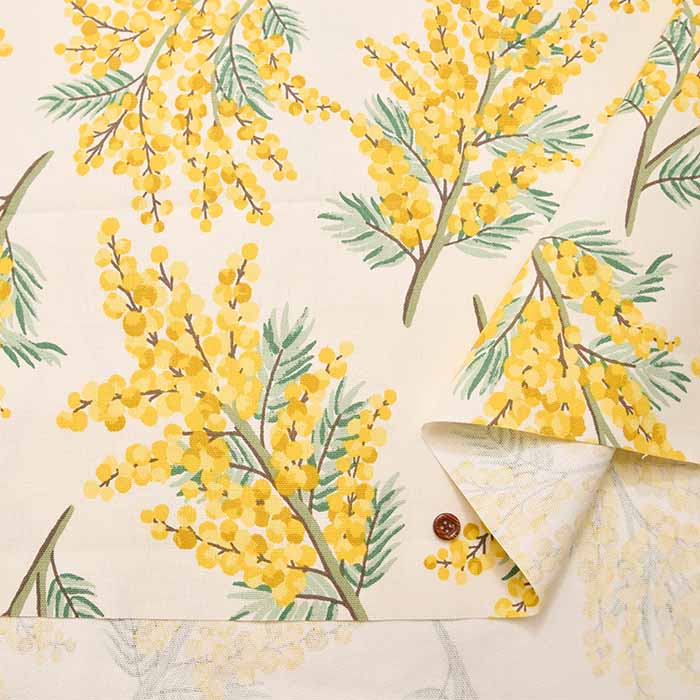 Cotton Light Canvas Fabric <Mimosa Flower Citrine by Cath Kidston - nomura tailor