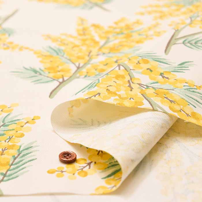 Cotton Light Canvas Fabric <Mimosa Flower Citrine by Cath Kidston - nomura tailor