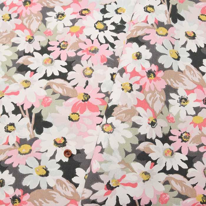 Cotton Light Canvas Fabric <Painted Daisy Multi> by Cath Kidston. - nomura tailor