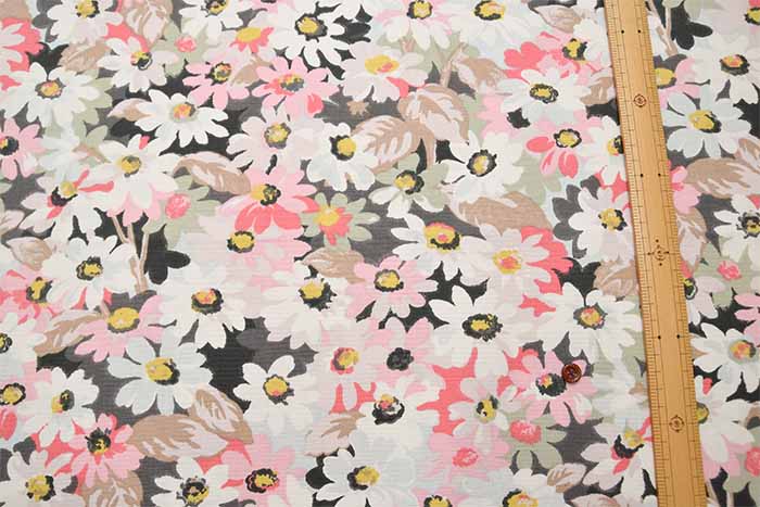 Cotton Light Canvas Fabric <Painted Daisy Multi> by Cath Kidston. - nomura tailor