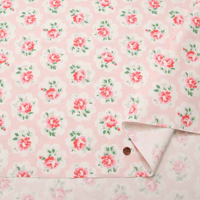 Cotton light canvas fabric <Provence Rose Pink> by Cath Kidston - nomura tailor