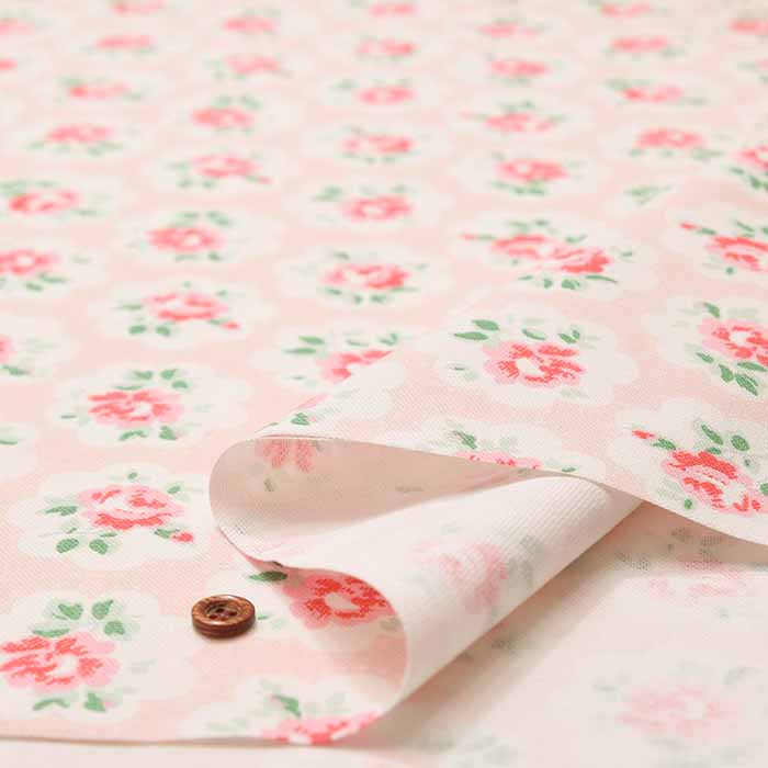 Cotton light canvas fabric <Provence Rose Pink> by Cath Kidston - nomura tailor