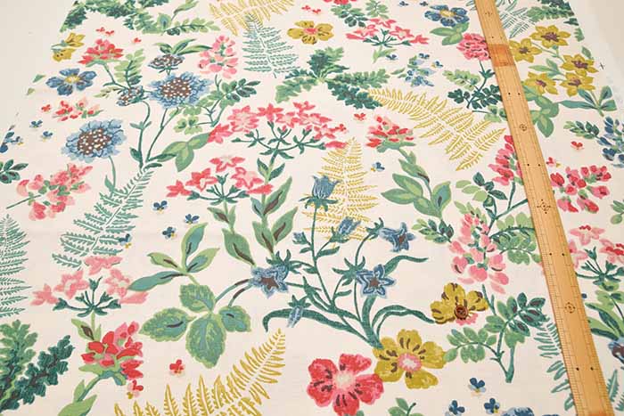 Cotton Light Canvas Fabric <Twilight Garden Multi by Cath Kidston - nomura tailor