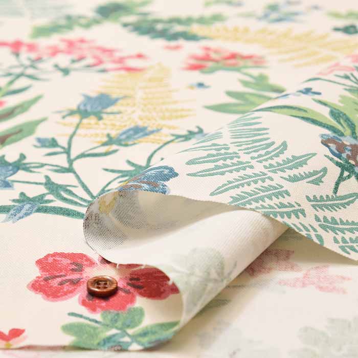 Cotton Light Canvas Fabric <Twilight Garden Multi by Cath Kidston - nomura tailor