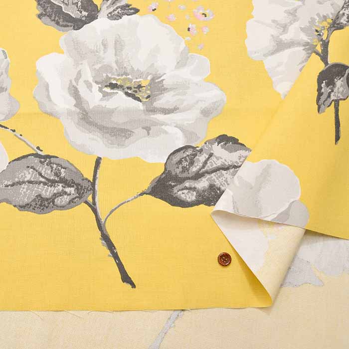 Cotton Light Canvas Fabric <Wild Poppies Citrine> by Cath Kidston. - nomura tailor