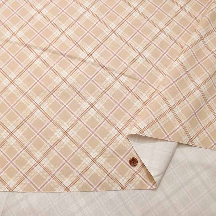 Cotton Ox Printed Fabric Bias Check - nomura tailor