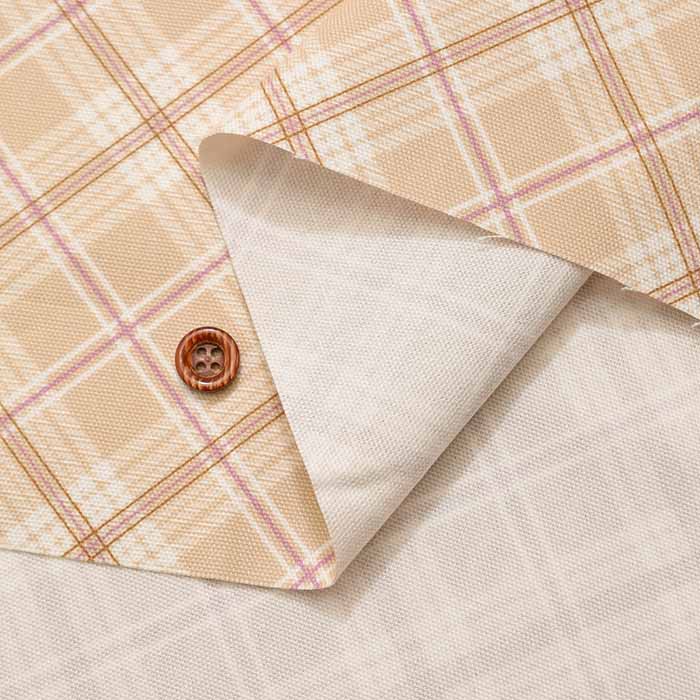 Cotton Ox Printed Fabric Bias Check - nomura tailor