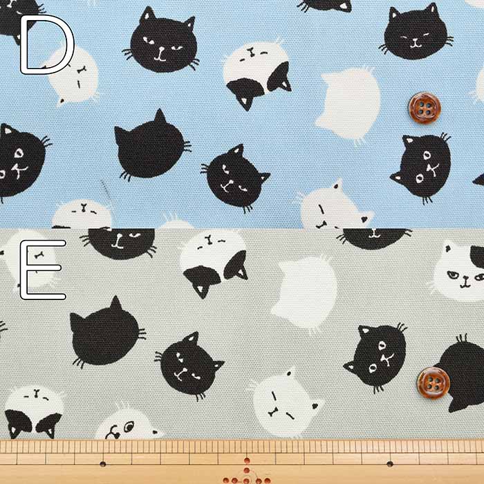 Cotton Ox Printed Fabric Cat Face - nomura tailor