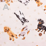 Cotton Ox Printed Fabric - Dog - nomura tailor