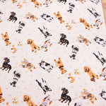 Cotton Ox Printed Fabric - Dog - nomura tailor