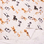 Cotton Ox Printed Fabric - Dog - nomura tailor