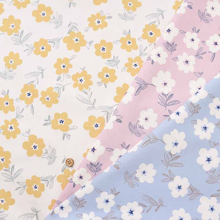 Cotton Ox Printed Fabric Scandinavian Flower - nomura tailor