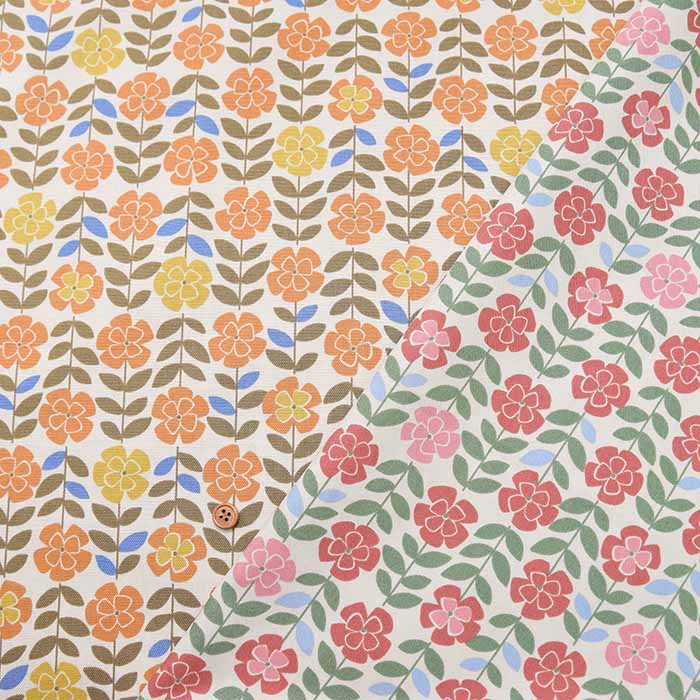 Cotton Ox Printed Fabric Flower Garden - nomura tailor