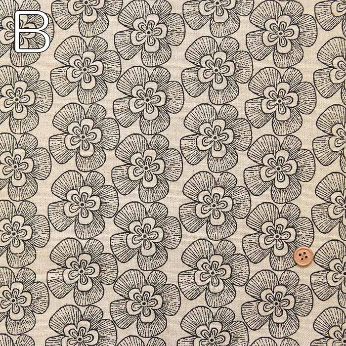 C/L canvas printed fabric Flower - nomura tailor