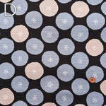 Cotton Ox Printed Fabric Round Flowers - nomura tailor