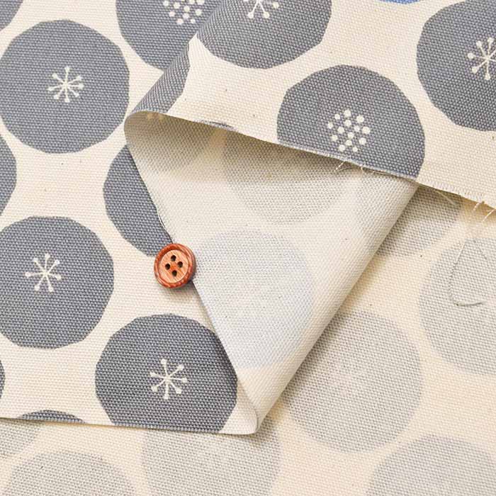 Cotton Ox Printed Fabric Round Flowers - nomura tailor