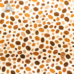 Cotton Oxford Printed Fabric - Coffee Beans - nomura tailor