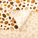 Cotton Oxford Printed Fabric - Coffee Beans - nomura tailor