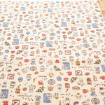 Cotton Oxford Printed Fabric - Cafe - nomura tailor