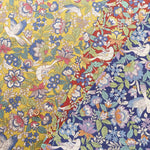 C/L Canvas Printed Fabric - Flowers and birds - nomura tailor
