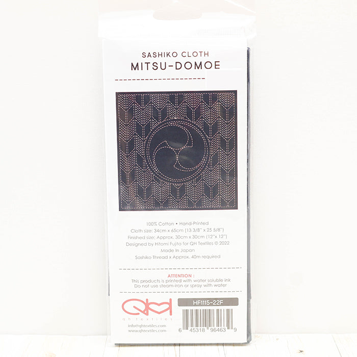 Embroidery Fabric SASHIKO CLOTH <MITSU-DOMOE > - nomura tailor