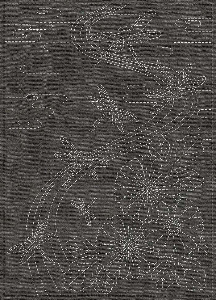 SASHIKO CLOTH "Twilight Dragonfly" - nomura tailor