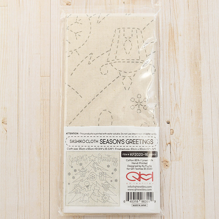 Embroidery cloth "Sashiko Cloth" SASHIKO CLOTH “SEASON’S GREETINGS” - nomura tailor