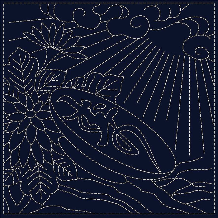 Embroidery Fabric SASHIKO CLOTH <KIKU > - nomura tailor