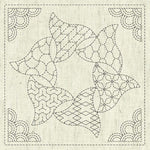 Embroidery Fabric SASHIKO CLOTH <KAZA-GURUMA5 > - nomura tailor