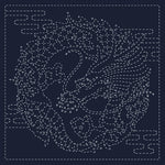 Embroidery Fabric SASHIKO CLOTH <DRAGON CREST > - nomura tailor