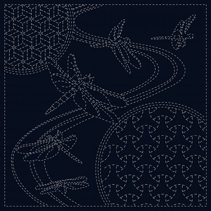 Embroidery Fabric SASHIKO CLOTH <DRAGON FLY > - nomura tailor