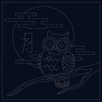 Embroidery cloth "Sashiko Cloth" SASHIKO CLOTH “OWL” - nomura tailor