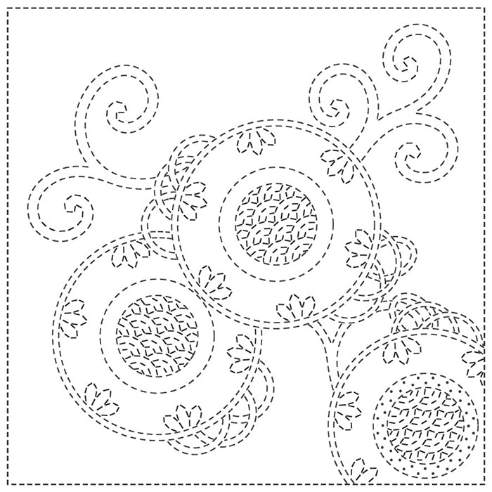 Embroidery Fabric SASHIKO CLOTH <BRACKEN FERN > - nomura tailor